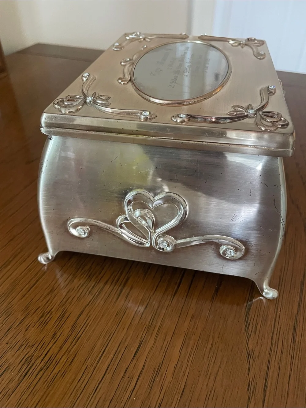Things Remembered Silver-tone Decorative Jewelry Box